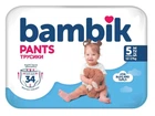 Подгузники-трусики Bambik детские одноразовые 5 , 12-17кг, 34шт (4823071652543)