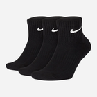 Набір жіночих шкарпеток бавовняних 3 пари Nike U Nk Everyday Cush Ankle 3Pr SX7667-010 S (34-38) Чорний (888407233944)