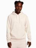 Bluza męska z kapturem ocieplana Nike M Nsw Club Hoodie Po Bb BV2654-104 S Beżowa