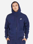 Bluza męska z kapturem ocieplana Nike M Nsw Club Hoodie Po Bb BV2654-410 S Granatowa