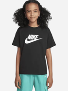 Koszulka dziewczęca młodzieżowa bawełniana Nike Sportswear FZ5540-010 L (147-158 cm) Czarna