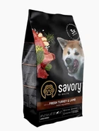 Сухий корм для собак великих порід Savory зі свіжим м'ясом індички та ягняти