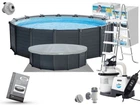 Каркасный бассейн Intex 26384 Размер 478 x 124 см, объем 16805 лит песочный фильтр-насос, лестница, тент, подстилка