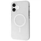 Чехол градиент TPU + PC Fibra Shock Proof Case with Magnetic Ring MagSafe для Apple iPhone 16 white