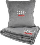 Подушка и плед в авто EVAtech из махры M для Audi серые (MBLMPSMGV003)