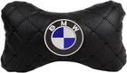 Подушка на підголовник EVAtech ECO 27 х 16 см BMW Чорна з чорною ниткою (SPCRBBV005)
