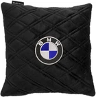 Подушка EVAtech 30 х 30 см BMW Черная с черной нитью (SPSALHRBBV005)