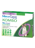 Краплі від бліх, кліщів та гельмінтів для котів та кошенят NexGard Combo (НексГард Комбо) вагою до 2.5 кг (1 піпетка)