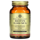 Біотин висока ефективність Biotin 10000 мкг 120 - вег. капсул 033984523920