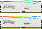 Оперативна пам'ять Kingston Fury Beast DDR5-6000 32768MB PC5-48000 (Kit of 2x16384) RGB White (KF560C36BWE2AK2-32)