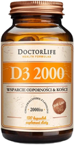 Харчова добавка Doctor Life D3 2000 холекальциферол з ланоліну 2000iu 120 капсул (5906874819906)