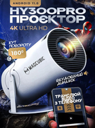 Проектор HY300 PRO MAGCUBIC — портативный смарт-проектор на Android 11, 4K, Wi-Fi, Bluetooth, пульт Д/У, для дома и офиса (700145)