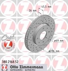 Гальмівний диск Zimmermann (380.2168.52)