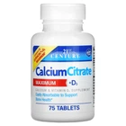 Микроэлемент Кальций 21st Century Calcium Citrate Maximum + D3 75 Tabs