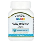 Вітаміни і мінерали 21st Century Slow Release Iron 45мг 60 таблеток