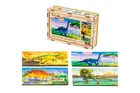 Пазл Дерев'яний Для Дітей PuzzleOK Динозаври 4 в 1