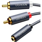 Аудіо-кабель Ugreen AUX 3.5mm TRS to RCAx2 M/M 1.0m AV102 Grey (10588)