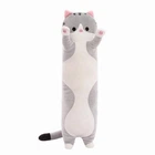 Мягкая игрушка-подушка Кот Батон обнимашка 70см Серый