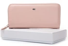 Женский кожаный кошелек на молнии Dr.Bond W1038 pink