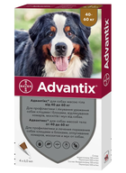 Противопаразитарные капли для собак Elanco Bayer Advantix (Адвантикс) массой 40 - 60кг (4x6,0мл)