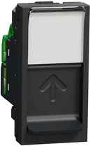 Розетка комп'ютерна RJ45 Schneider Electric Unica New одинарна, категорія 5 UTP, 1 модуль, Антрацит (NU341054)