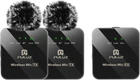 Беспроводной петличный микрофон Puluz 2 TX + 1 RX Черный (PU3154B)