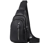 Слинг на плече кожаный TIDING BAG A25F-3204-1A Черный 18х32х7 см