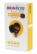 Таблетки від кліщів і бліх для собак 2-4,5 кг Bravecto (1 таблетка/уп, флураланер 112,5 мг)