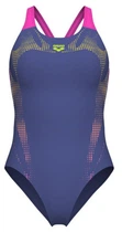 Купальник закрытый женский Arena Spider Web Swimsuit V Back 40 Рожевий 007988-890