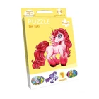 Дитячі пазли "Puzzle For Kids Єдиноріг червоний" Danko Toys PFK-10, 4 картинки