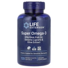 Омега-3 Life Extension Super Omega-3 Enteric Coated, 120 капсул для поддержки сердца и мозга