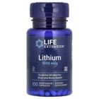 Літій оротат Life Extension Lithium 1000 mg, 100 вегакапсул для підтримки здоров'я мозку