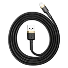 Кабель для iPhone 1м. USB to Lightning 2.4A Cafule, gold/black, Baseus для зарядки и передачи данных (CALKLF-BV1)