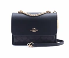 Сумка-клатч женская кожаная через плечо Coach Klare Crossbody Shoulder Handbag Brown/Black