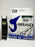Шнур Daiwa J-Braid x4 135м 0.25мм Dark Green