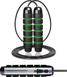 Скакалка скоростная Cornix Speed Rope Classic с утяжелителем 280 см Черно-зеленая (XR-0352)