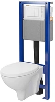 Инсталляция CERSANIT CET C04 System 40 Mech S701-788 c панелью смыва Enter II белая + подвесной унитаз MITO Red 411 с сиденьем полипропилен