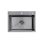 Кухонне миття Kroner Handmade KRP PVD Schwarze-5843HM ​​(CV022794)