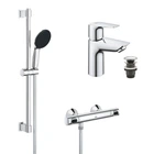 Набір Grohe QuickFix Precision Flow для душу та змішувач для раковини Start Edge M-розміру (UA202503TE)
