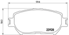 Комплект гальмівних колодок, дискове гальмо TOYOTA ISIS, BREMBO (P83062)