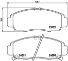 Комплект гальмівних колодок, дискове гальмо GMC YUKON, BYD F6, BREMBO (P28034)
