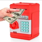 Копилка детская сейф скарбничка Number Bank с кодовым замком красный MA229red