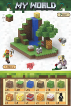Дитячий магнітний конструктор кубики Minecraft, 128 деталей