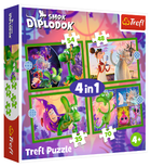 Пазли 4 в 1 Світ дракона. World of the Diplodocus Dragon (35,48,54,70 ел.) 34663 (Trefl)