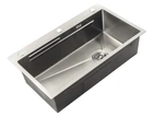 Мойка Zerix ZH7545-SET-05 NANO-SILVER (3.0/0.8) с нерж. стали, комплект (нержавейка) (ZM5583)