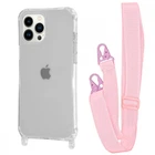 Чохол з ремінцем WAVE Clear Case with Strap для Apple iPhone 14 Pro Max pink sand