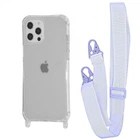 Чехол с ремешком VVave Clear Case with Strap для Apple iPhone 12/12 Pro light purple