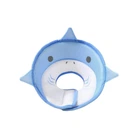 Мягкий воротник-подушка Lesko DT-613 XS Blue Shark для кошек послеоперационный защитный от вылизывания