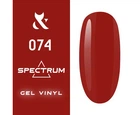 Гель лак F.O.X Spectrum №074 темно-червоний 7 мл