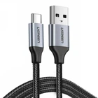 Кабель UGREEN US288 USB 2.0 AM to Type-C M 1м 3A 18W никелированная алюминиевая оплетка Black (60126)
